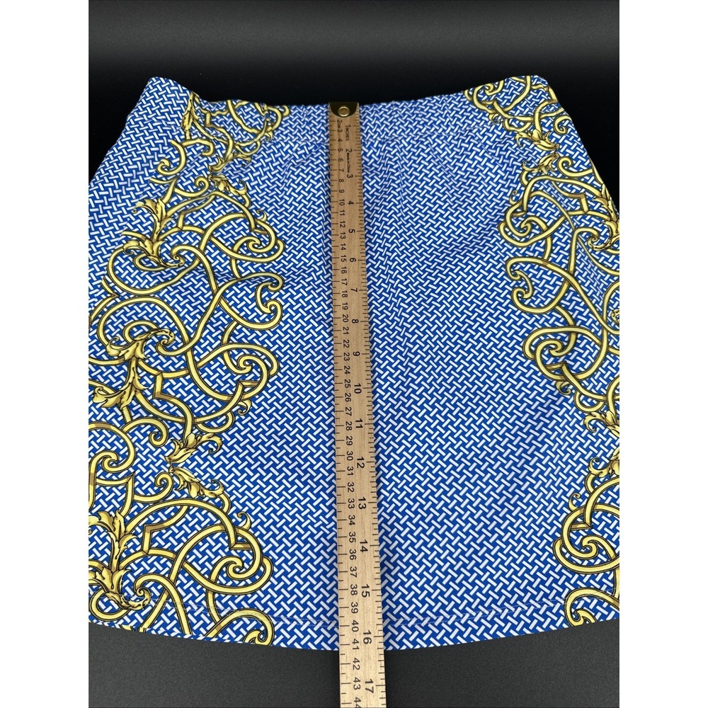 J. Mclaughlin Skort Skirt Size Small Blue Cloud Geo Golf Travel Catalina Cloth - Picture 8 of 8